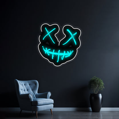 Cool Neon Smile Artwork Business Led Sign