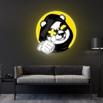 Cool Panda Led Neon Sign X Acrylic Artwork - Shineneon