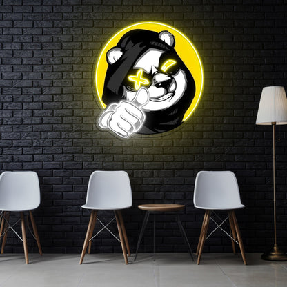 Cool Panda Led Neon Sign X Acrylic Artwork | Shineneon