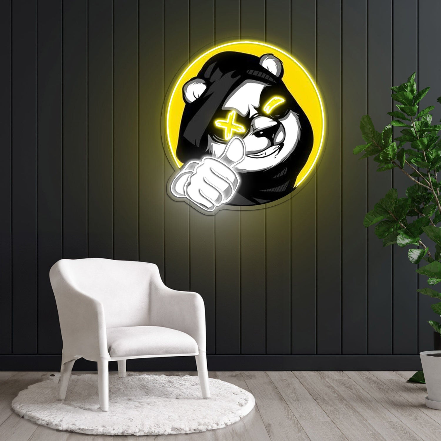 Cool Panda Led Neon Sign X Acrylic Artwork | Shineneon