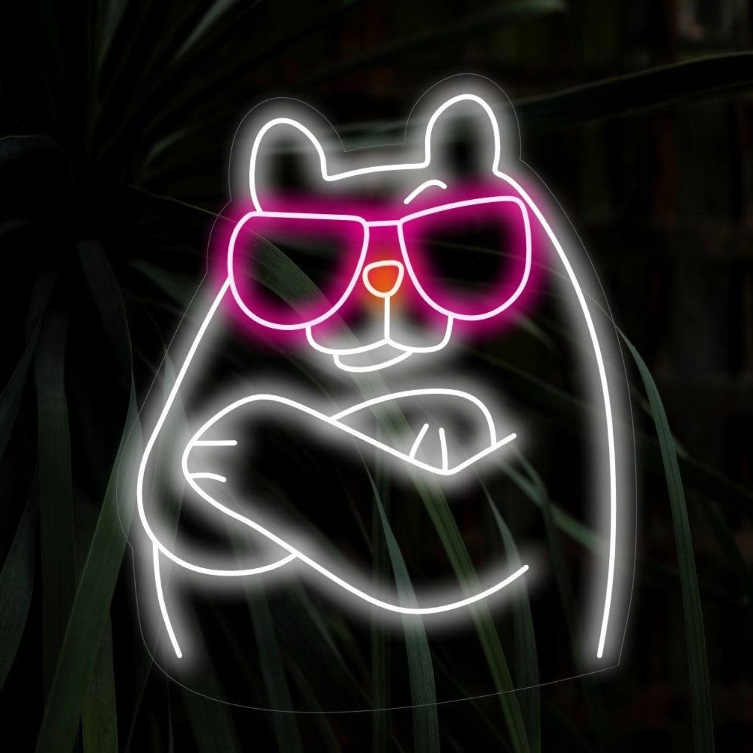 Cool Panda With Glasses Led Neon Sign For Home And Cafe Decor | Shineneon