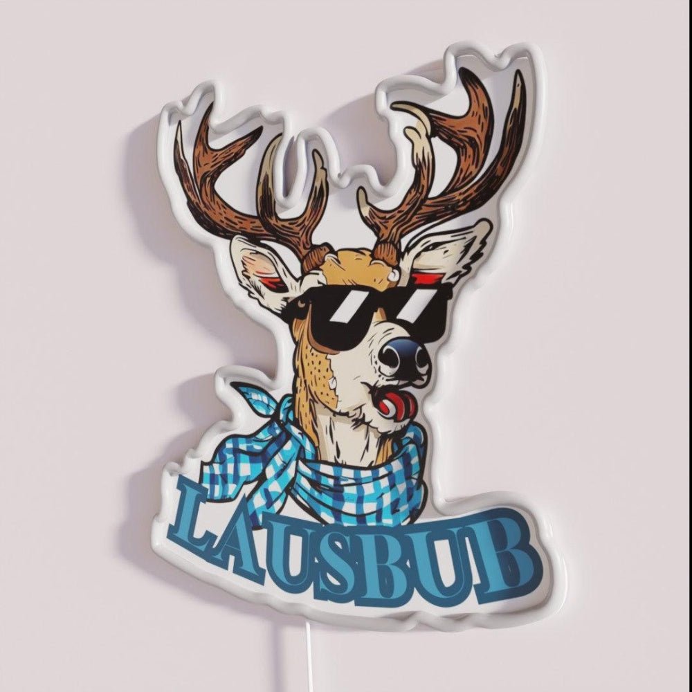 Cool Rascal This Deer Ready For The Beer Tent Rgb Led Neon Sign - Shineneon