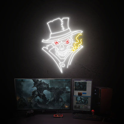 Cool Skull Led Neon Sign Smoking Art Artwork Wall Decoration | Shineneon