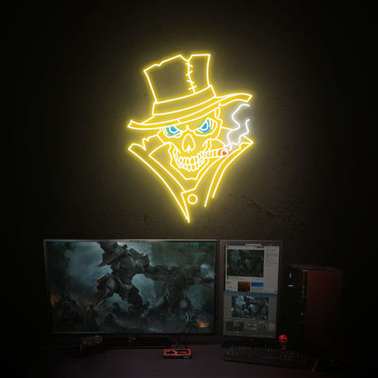 Cool Skull Led Neon Sign Smoking Art Artwork Wall Decoration | Shineneon