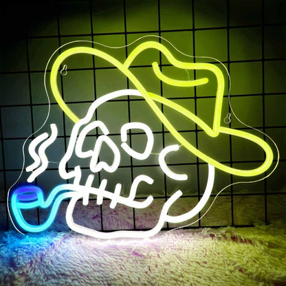 Cool Smoking Skull Neon Sign | Shineneon