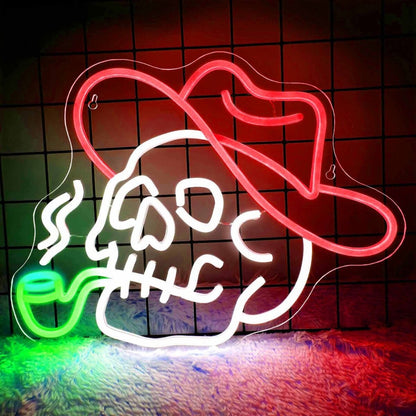 Cool Smoking Skull Neon Sign | Shineneon