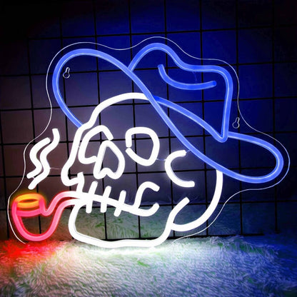 Cool Smoking Skull Neon Sign | Shineneon