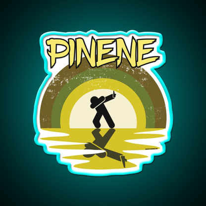 Cool Stoner Pinene Terpene Hemp Inspired Green Leaf Led Neon Sign Rgb Color - Size and dimension reference