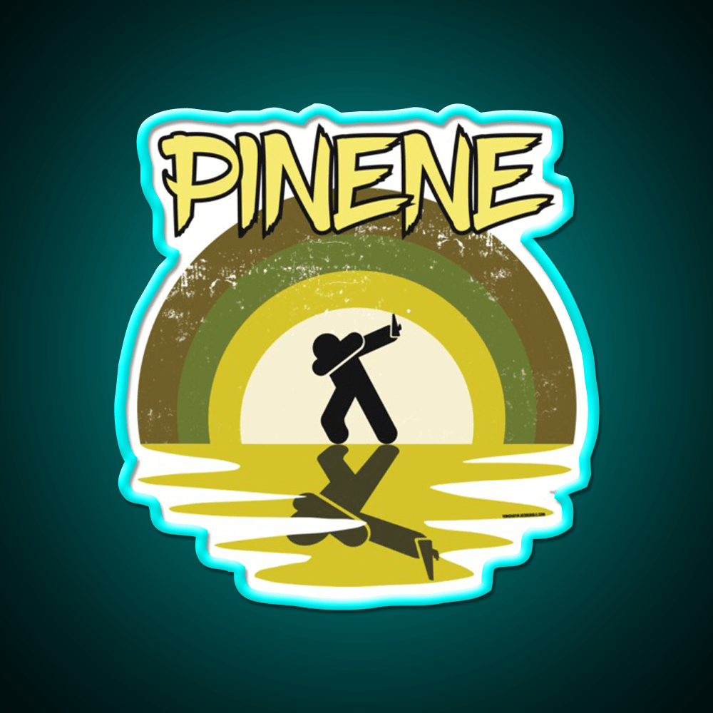Cool Stoner Pinene Terpene Hemp Inspired Green Leaf Led Neon Sign Rgb Color - Shineneon