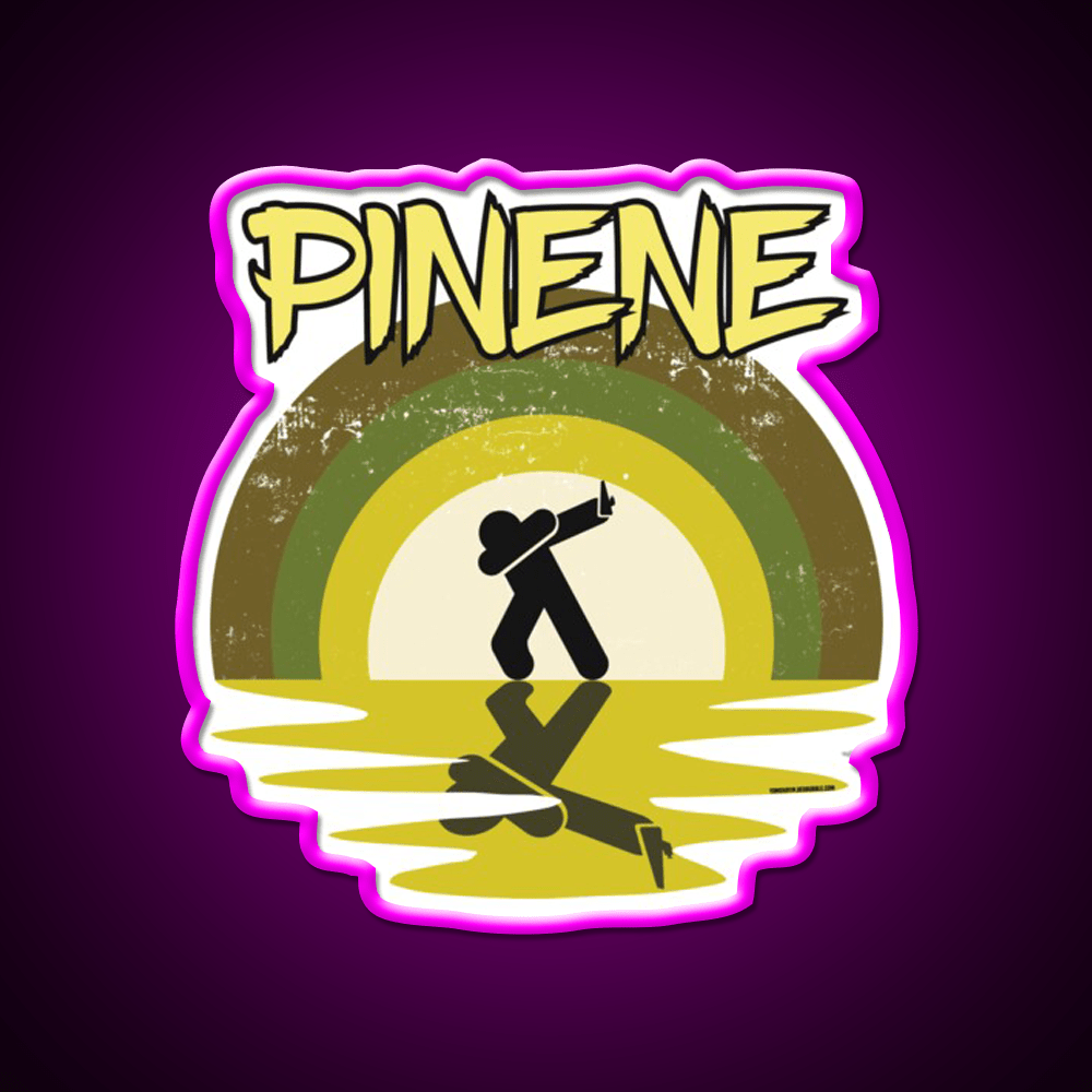 Cool Stoner Pinene Terpene Hemp Inspired Green Leaf Led Neon Sign Rgb Color - Shineneon