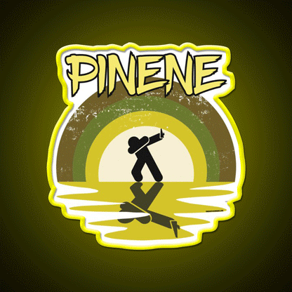 Cool Stoner Pinene Terpene Hemp Inspired Green Leaf Led Neon Sign Rgb Color - Custom LED neon sign front view