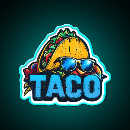 Cool Taco With Sunglasses Taco Led Neon Sign Mexican Food Sign Rgb Color - Shineneon