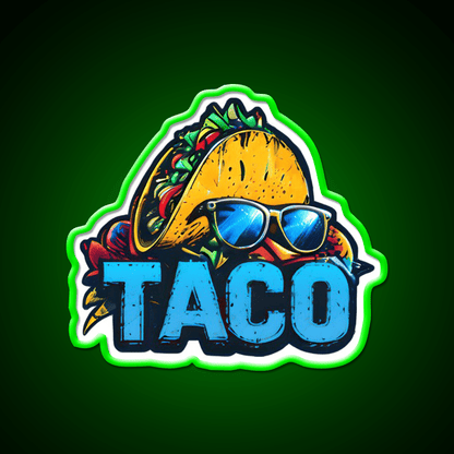 Cool Taco With Sunglasses Taco Led Neon Sign Mexican Food Sign Rgb Color - Shineneon