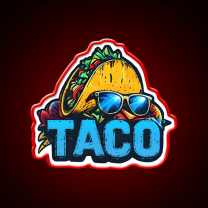 Cool Taco With Sunglasses Taco Led Neon Sign Mexican Food Sign Rgb Color - Shineneon