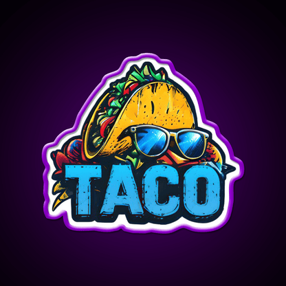 Cool Taco With Sunglasses Taco Led Neon Sign Mexican Food Sign Rgb Color - Shineneon