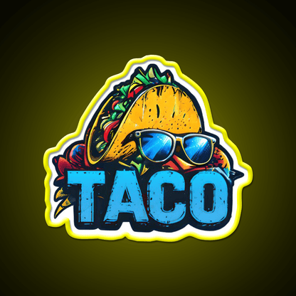 Cool Taco With Sunglasses Taco Led Neon Sign Mexican Food Sign Rgb Color - Shineneon