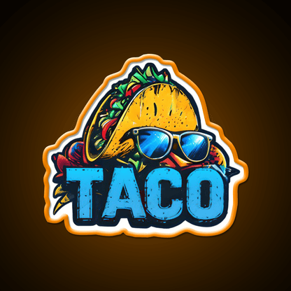 Cool Taco With Sunglasses Taco Led Neon Sign Mexican Food Sign Rgb Color - Shineneon
