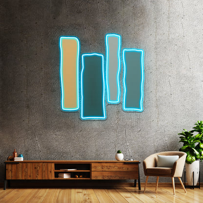 Cool Tone Abstract Wall Artwork Neon Signs