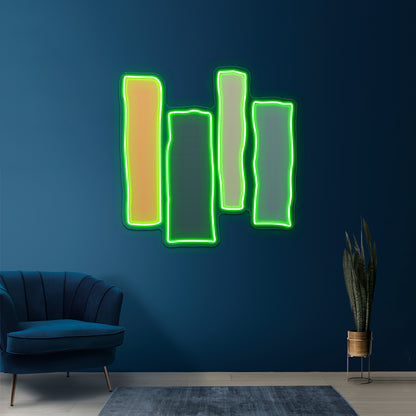 Cool Tone Abstract Wall Artwork Neon Signs