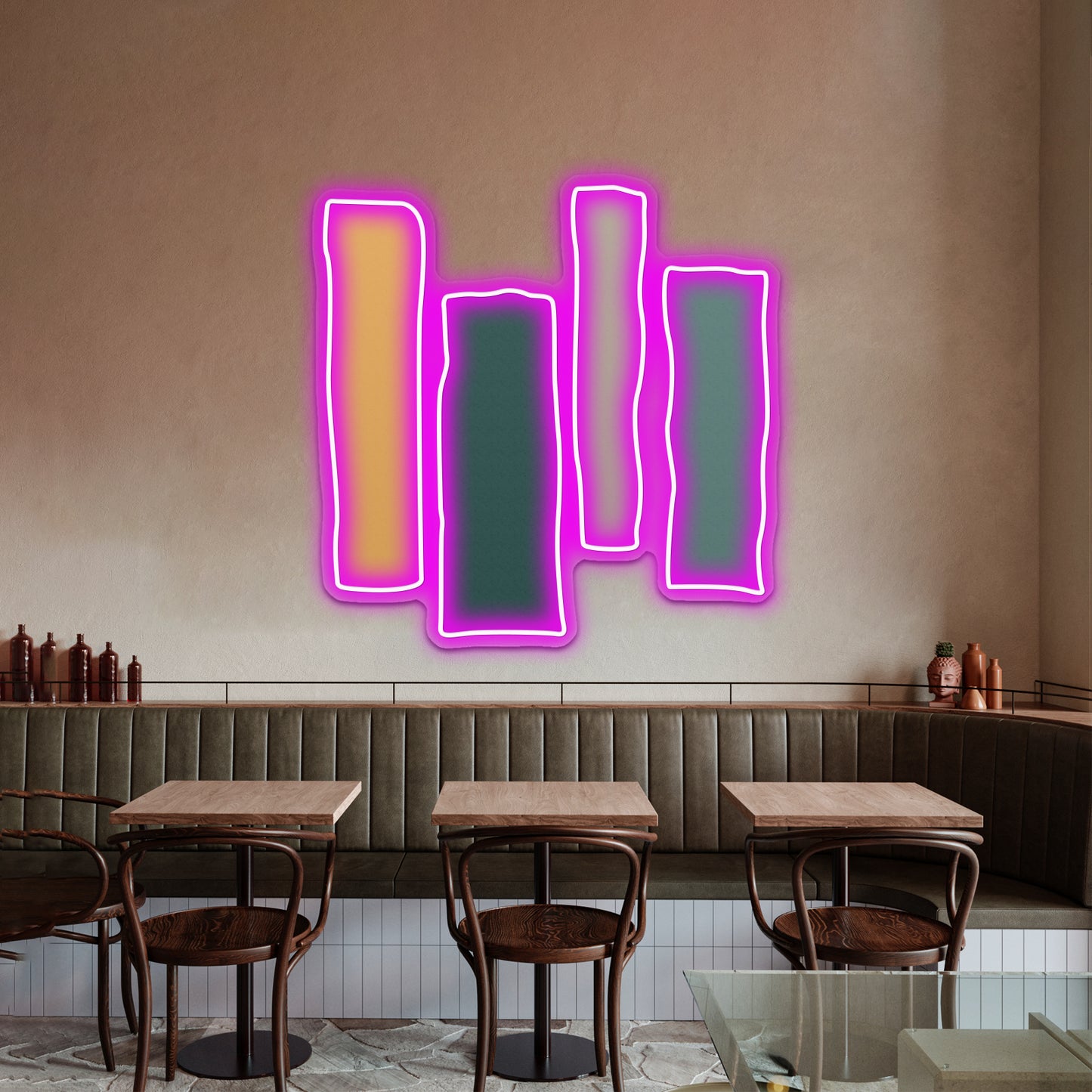 Cool Tone Abstract Wall Artwork Neon Signs