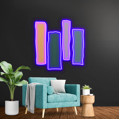 Cool Tone Abstract Wall Artwork Neon Signs