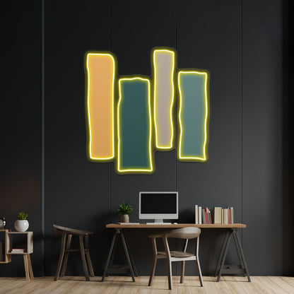 Cool Tone Abstract Wall Artwork Neon Signs