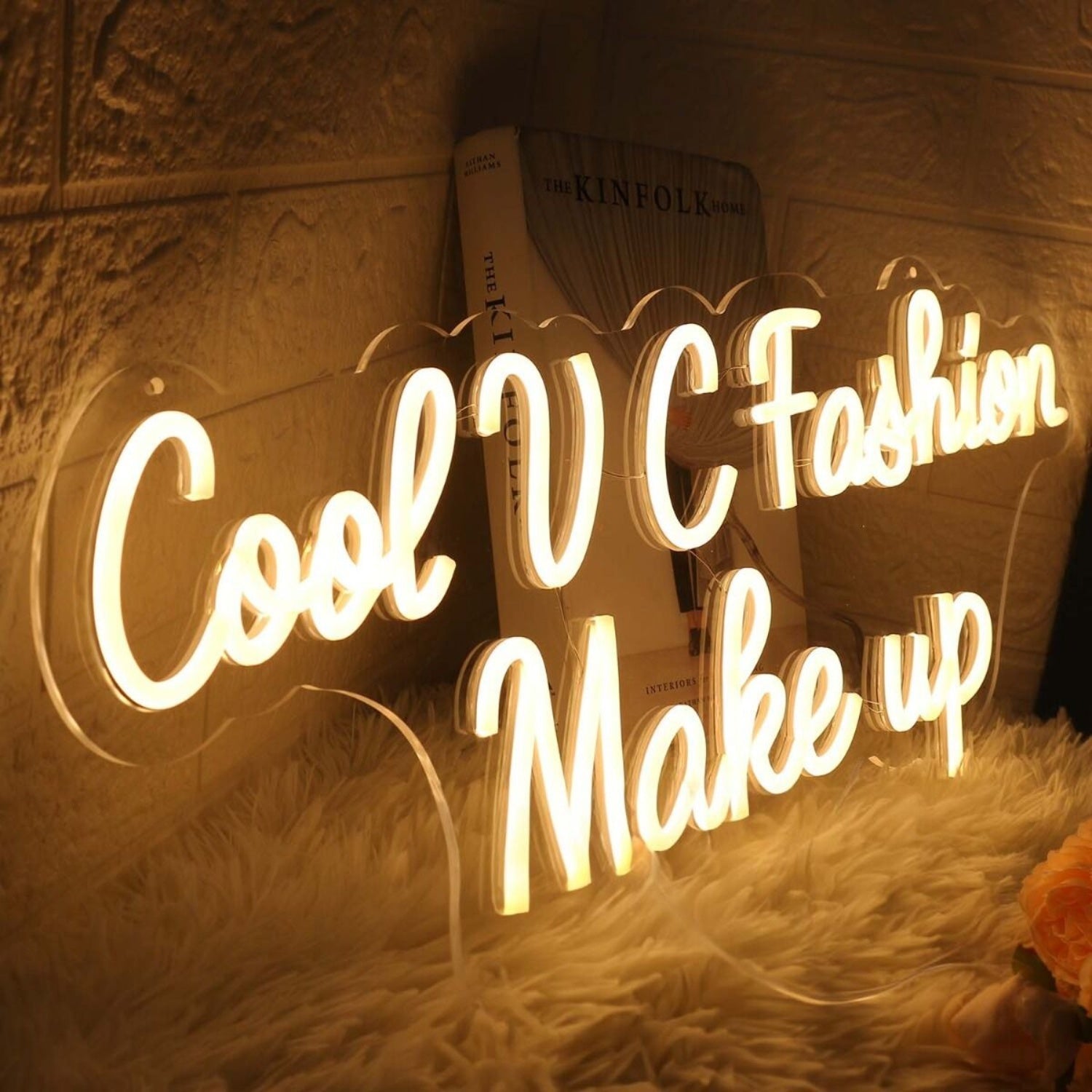 Cool Vc Fashion Make Up Yellow Led Neon Sign - Shineneon