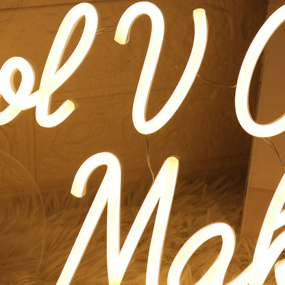 Cool Vc Fashion Make Up Yellow Led Neon Sign - Shineneon