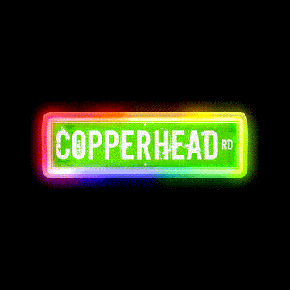 Copperhead Road Whiskey Drink Bar Led Neon Sign Rgb Color - LED neon sign close-up detail