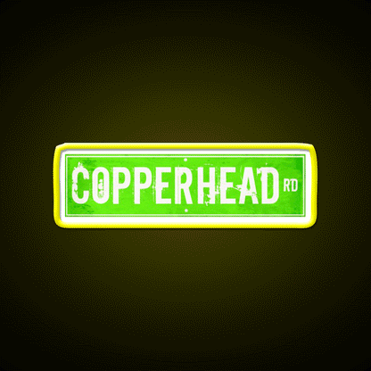 Copperhead Road Whiskey Drink Bar Led Neon Sign Rgb Color - Custom LED neon sign front view