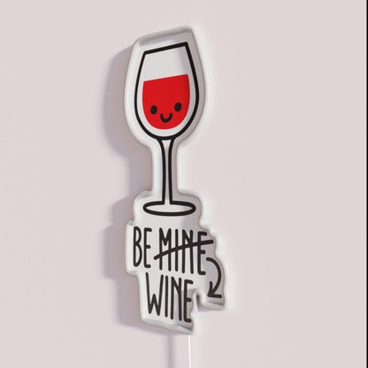 Copy Of Be Mine Beer Wine Funny Valentines Day Rgb Led Neon Sign - Shineneon