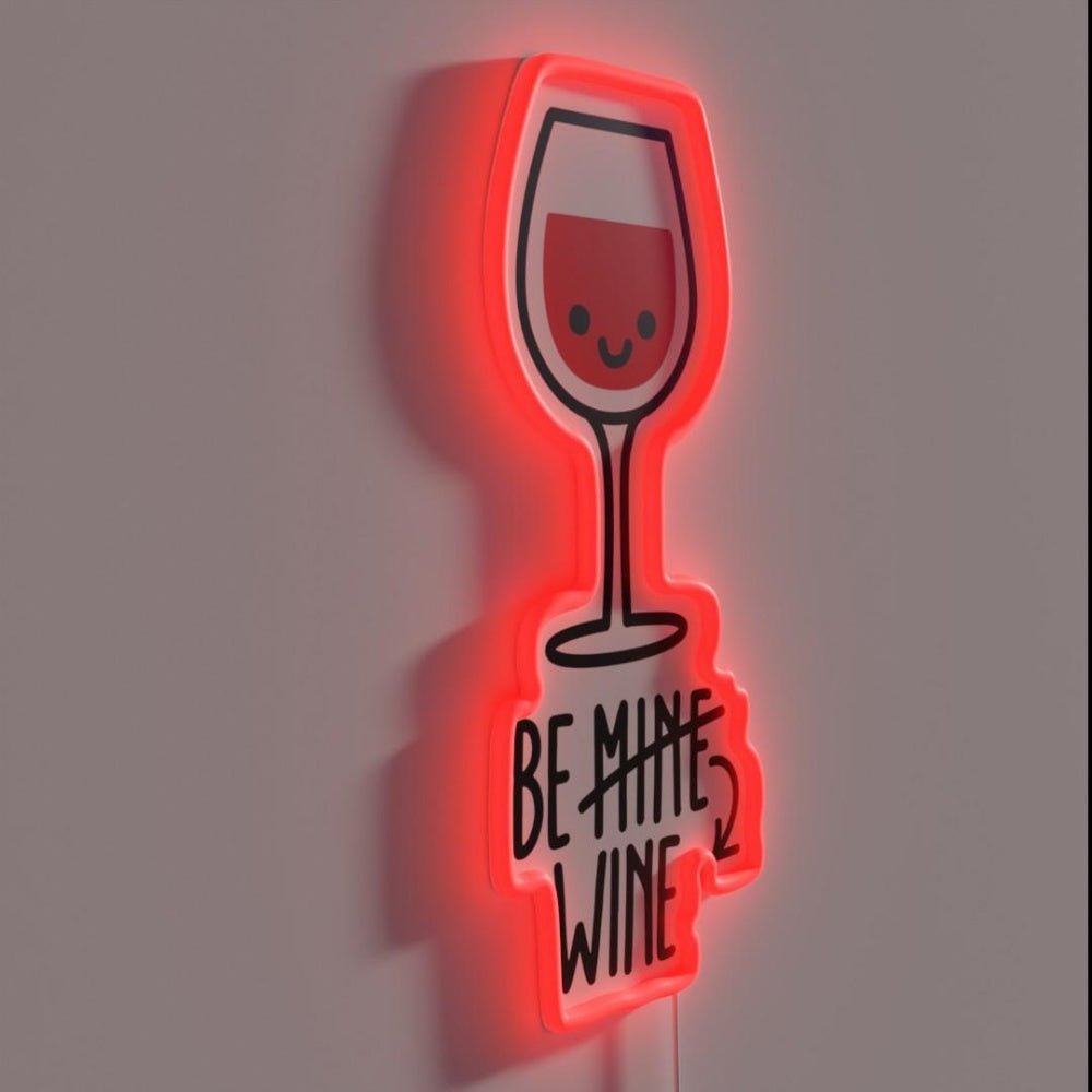 Copy Of Be Mine Beer Wine Funny Valentines Day Rgb Led Neon Sign - Shineneon
