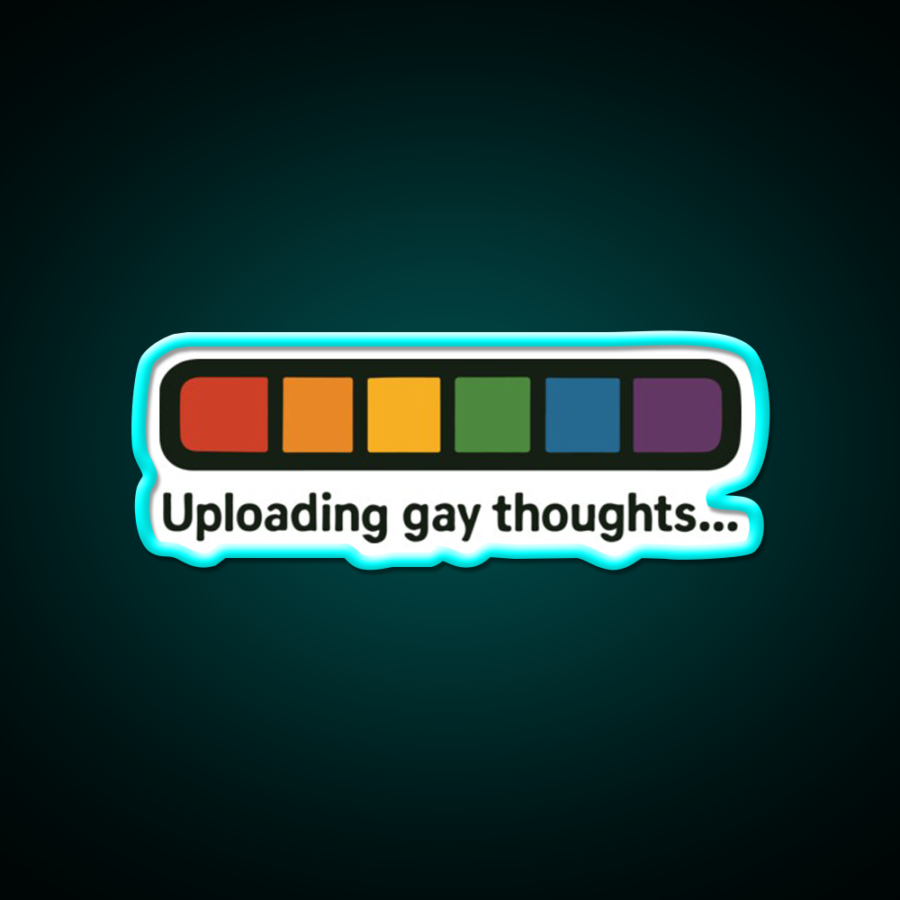 Copy Of Funny Uploading Pride Meme Man Cave Bar Led Neon Sign Rgb Color - Size and dimension reference