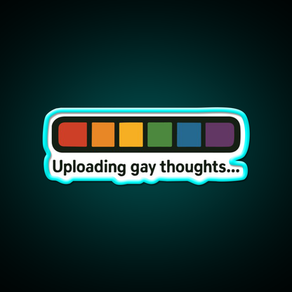 Copy Of Funny Uploading Pride Meme Man Cave Bar Led Neon Sign Rgb Color - Size and dimension reference