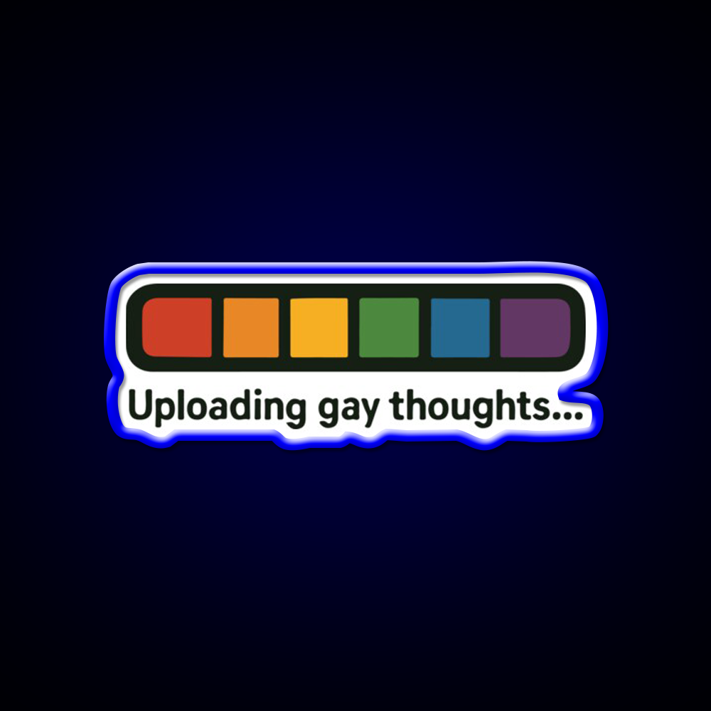Copy Of Funny Uploading Pride Meme Man Cave Bar Led Neon Sign Rgb Color - LED neon sign view 5