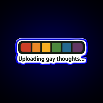 Copy Of Funny Uploading Pride Meme Man Cave Bar Led Neon Sign Rgb Color - LED neon sign view 5