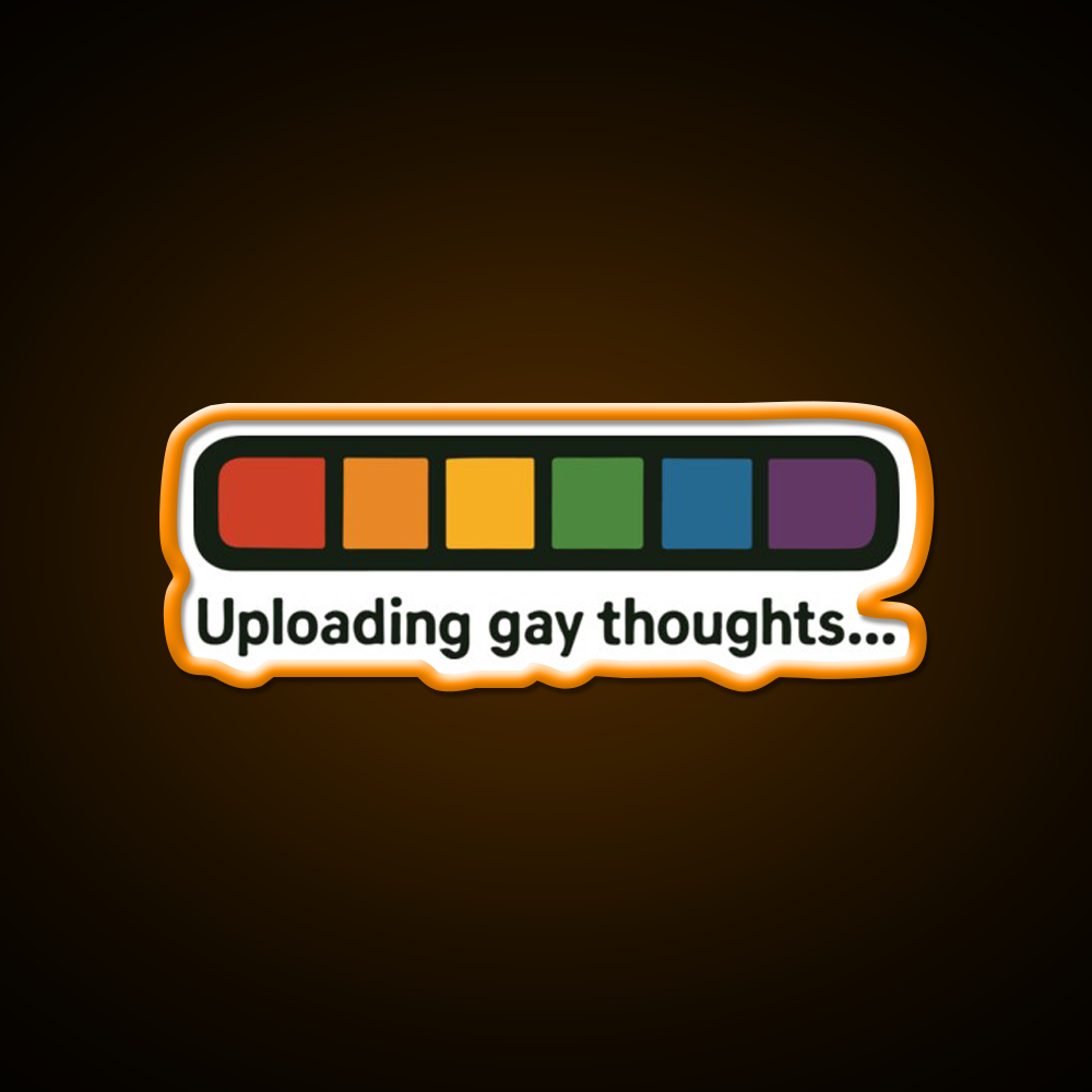 Copy Of Funny Uploading Pride Meme Man Cave Bar Led Neon Sign Rgb Color - LED neon sign view 6