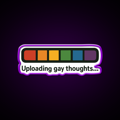 Copy Of Funny Uploading Pride Meme Man Cave Bar Led Neon Sign Rgb Color - LED neon sign view 9