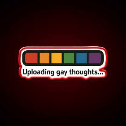 Copy Of Funny Uploading Pride Meme Man Cave Bar Led Neon Sign Rgb Color - LED neon sign view 10