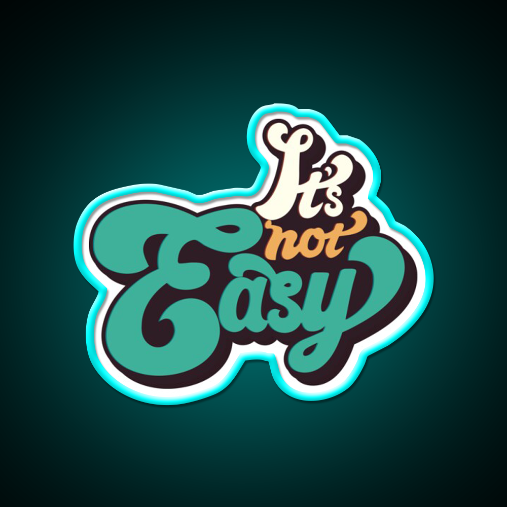 Copy Of Its Not Easy Retro Cafe Led Neon Sign Espresso Bar Art Rgb Color