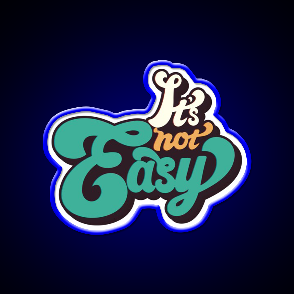 Copy Of Its Not Easy Retro Cafe Led Neon Sign Espresso Bar Art Rgb Color