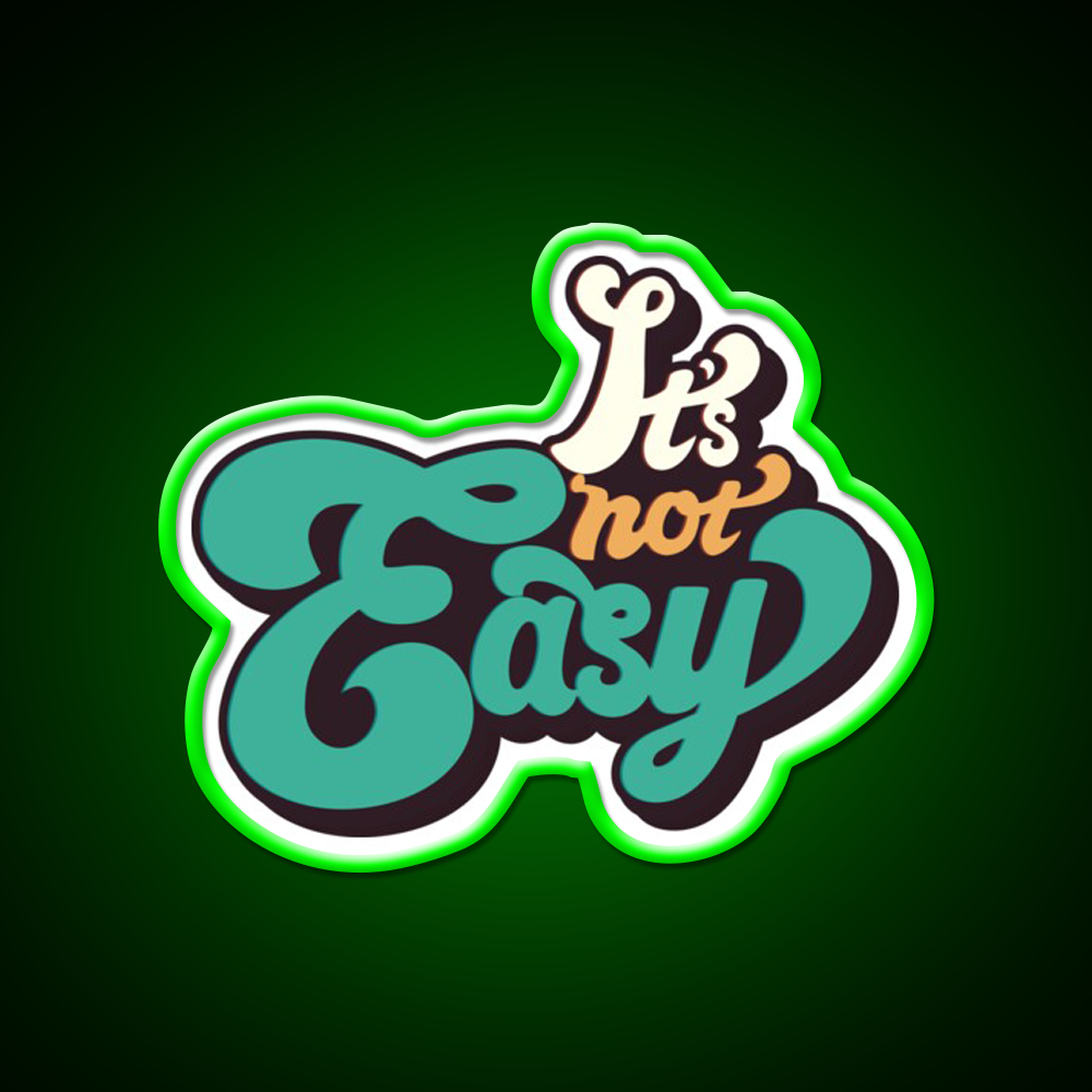 Copy Of Its Not Easy Retro Cafe Led Neon Sign Espresso Bar Art Rgb Color
