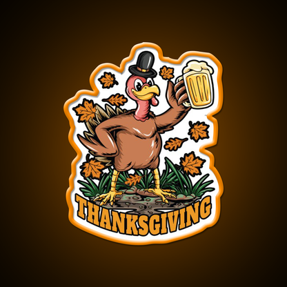 Copy Of Turkey Thanksgiving With Beer Bar Decor Led Neon Sign Rgb Color