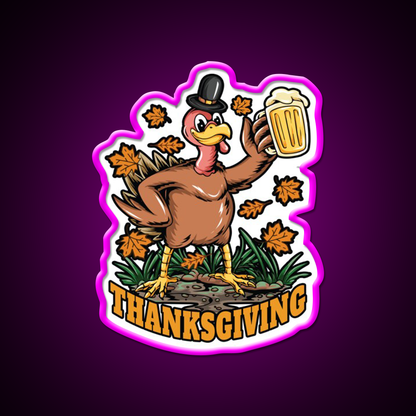Copy Of Turkey Thanksgiving With Beer Bar Decor Led Neon Sign Rgb Color