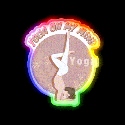 Copy Of Yoga On My Mind Yoga Led Neon Sign For Wellness Space Rgb Color