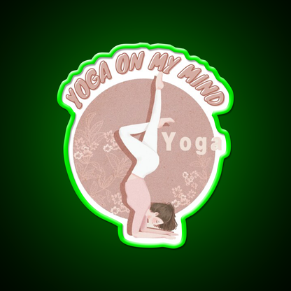 Copy Of Yoga On My Mind Yoga Led Neon Sign For Wellness Space Rgb Color