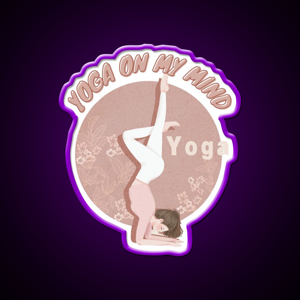 Copy Of Yoga On My Mind Yoga Led Neon Sign For Wellness Space Rgb Color