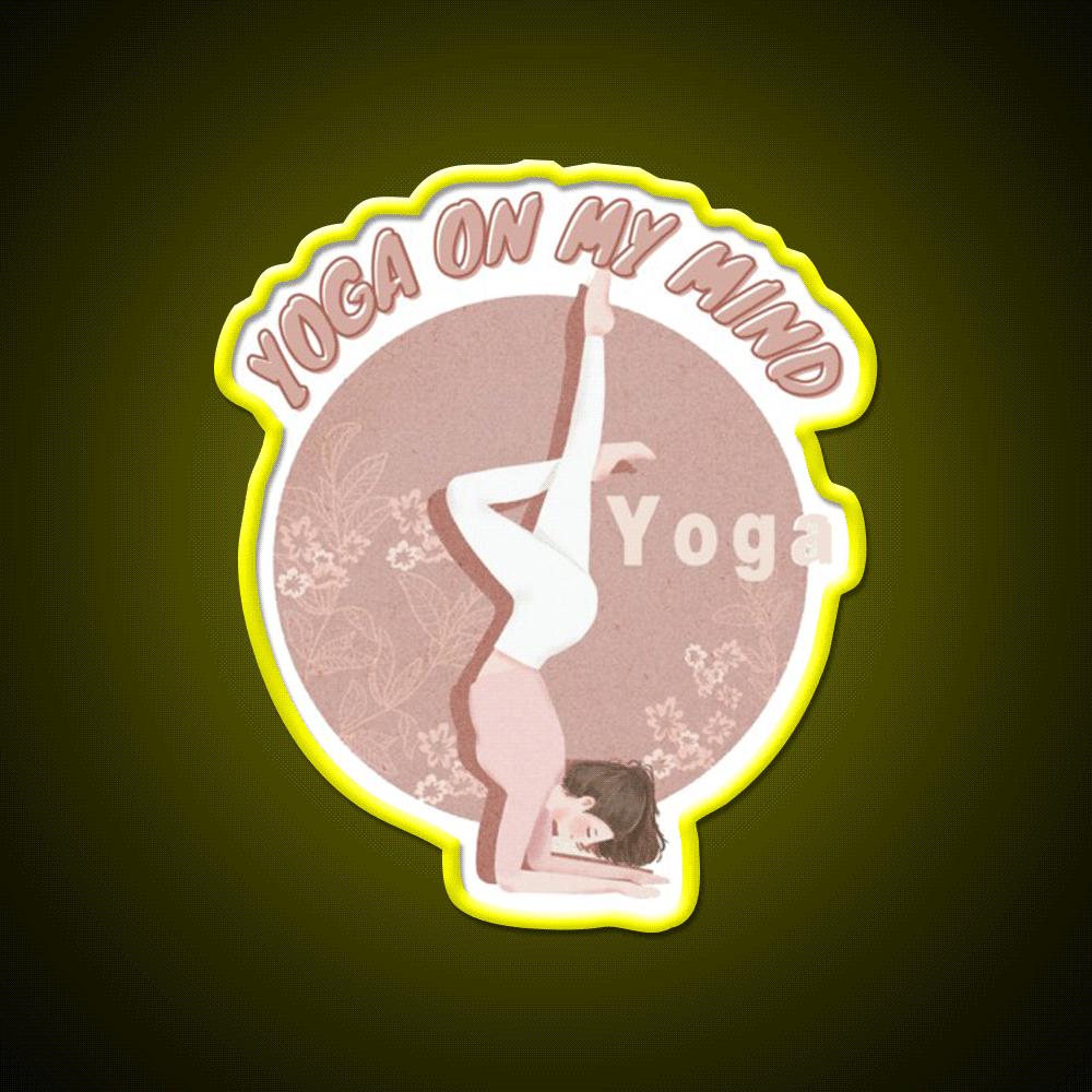 Copy Of Yoga On My Mind Yoga Led Neon Sign For Wellness Space Rgb Color