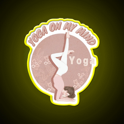 Copy Of Yoga On My Mind Yoga Led Neon Sign For Wellness Space Rgb Color