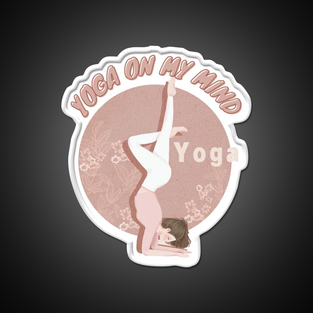 Copy Of Yoga On My Mind Yoga Led Neon Sign For Wellness Space Rgb Color